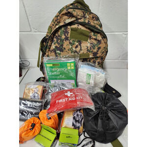 Emergency Survival Kit 369 Pieces Go Bag, Bug Out Bag, Disaster Preparedness Kit